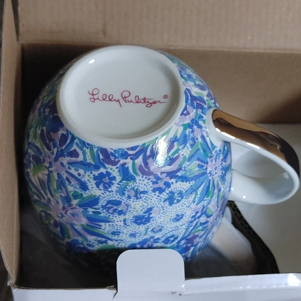 NIB Lilly Pulitzer Ceramic Mugs Set of 2